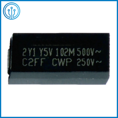 encapsulation en plastique Chip Safety Capacitor 500VAC 10-4700pF Y5P Y5U Y5V de 11.4x6.0mm